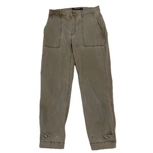 Women's Express Cargo Pants Size 6 Olive Green Utility Elastic Ankle
